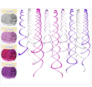 Colorful PVC swirl hanging decorations set for party, festival and holiday decoration.