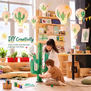 Χάρτινα φανάρια αερόστατου DIY για διακόσμηση πάρτι τάξης και παιδικές κατασκευές.