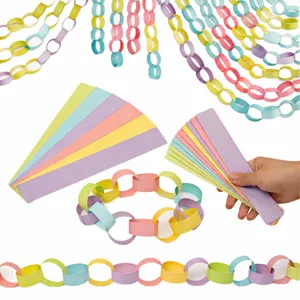 Pastell Papierkette Girlande Set für Geburtstag Party Hochzeit und Abschluss Dekoration.
