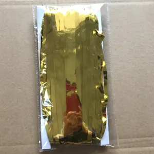 Gold foil fringe curtain for party wedding birthday background decoration, shiny hanging door curtain.