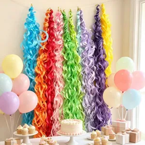 Bunte Papier Spiralen Hängend Dekoration für Party Decke, Geburtstag Hintergrund Deko.