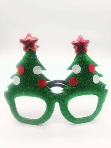 Christmas tree novelty glasses festive party eyewear glitter holiday photo prop decor
