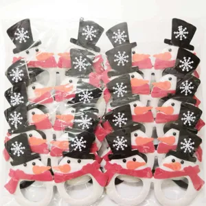 Christmas snowman novelty glasses party props funny fabric holiday costume festive gifts