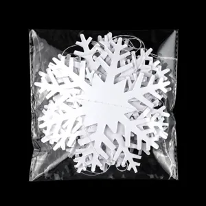 3D snowflake string hanging ornaments Christmas tree decor winter holiday party display supplies