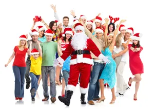 Christmas hat set for adults and kids holiday party performance costume decoration.