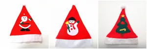 Christmas hats set non-woven fabric Santa snowman tree holiday party costume props.