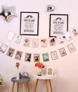 Baby 1st birthday monthly photo banner glitter garland party decoration photo display