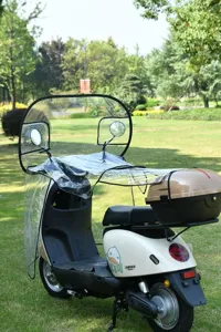 Housse de pluie transparente pour scooter electrique ecran vent hiver pour moto.