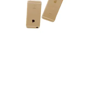 Gold smartphone with classic design and metal body, featuring dual device display.