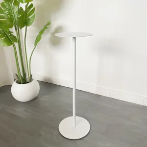 Nordic minimalist white metal plant stand indoor floor flower pot holder storage display table