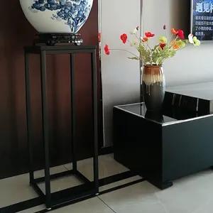 Modern floor-standing metal plant stand iron rack for indoor living room balcony decor.