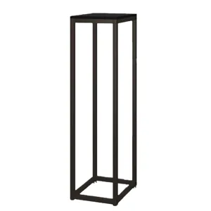 Modern tall metal plant stand for indoor balcony decor, sturdy floor standing flower pot holder.