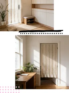 Handmade Woven Wood Bead Tassel Curtain Nordic Style Doorway Divider For Window Home Decor