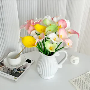 Künstlicher Calla Blumenstrauß PU Kunstblumen für Hochzeit Heimdekoration Tischaufsatz