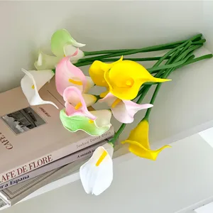 Künstliche Calla Lilien Blumen PU Kunstblumen Hochzeit Brautstrauß Deko Requisiten