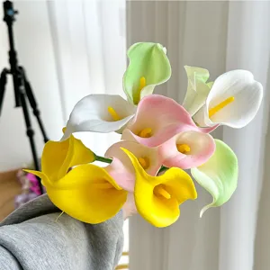 Künstlicher Calla-Blumenstrauß Kunstblumen für Hochzeit Braut Hand halten Heimdekoration.