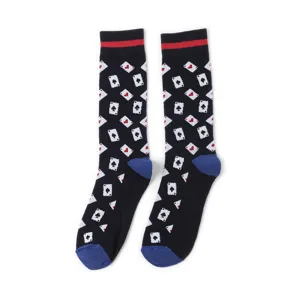 Modische Herren Socken mit pixelart Kartenmuster, bequeme Baumwolle für den täglichen Alltag.