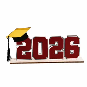 2026 Laurea Legno Tavolo Segno Festa Di Laurea Decorazione Oggetti Di Scena Regalo