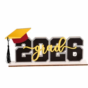 2026 Segno Da Tavolo In Legno Decorazione Per Festa Di Laurea Ornamento Display 30cm