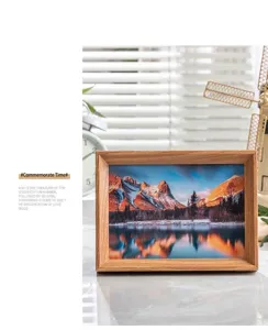 Holz Fotorahmen Bilderrahmen für Tischdekoration, schönes schräges Kanten-Design Display.