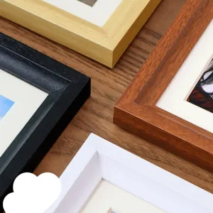Set di cornici per foto in legno massello espositore da tavolo e parete cornici colorate