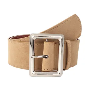 Tendance luxe daim femme ceinture boucle carree de la mode pour robe accessoire.