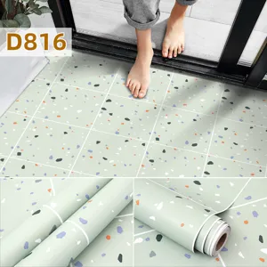 Adesivo per pavimenti in PVC terrazzo impermeabile ispessito per ristrutturazione cucina e bagno