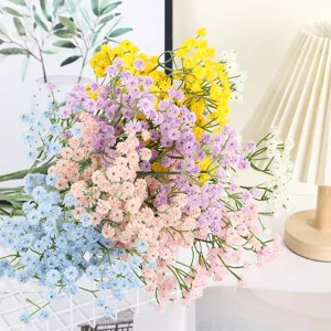 Artificial Baby's Breath Fake Flowers Soft Rubber Plant Bouquet For Home Wedding Living Room Floral Decor