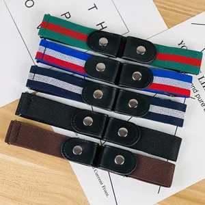 Ceinture Élastique Extensible en Tissu Tissé pour Femmes Ceinture de Jeans Polyvalente sans Trou Ceinture Décorative Accessoires de Mode