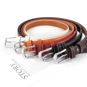 Dames mode doorn gesp riem casual meerkleurige PU leer taille riem voor de jeans.