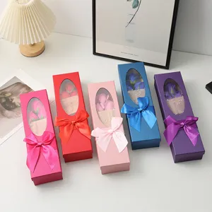 Valentine Day Gift Soap Rose Flower Bouquet Handmade Ribbon Bow Gift Box For Mother Teacher Women Holiday Present