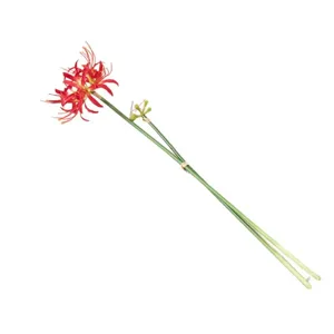 Artificial red spider lily flower prop for photography home wedding decor 1 piece