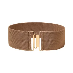 Women wide elastic belt autumn winter fashion casual waist cincher for dress coat accessory