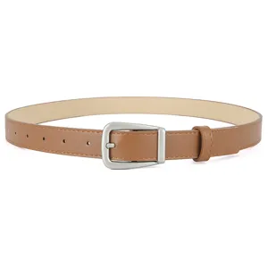 Women PU Leather Belt with Pin Buckle Casual Versatile Waistband for Jeans and Dresses Main