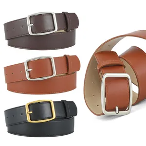 2024 Women Pin Buckle Leather Belt Casual Retro Jeans Belt Versatile Fashion Accessory