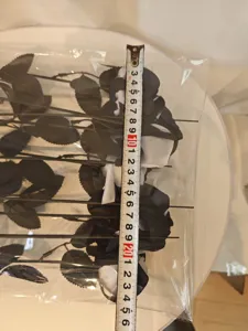 Artificial black white rose flowers long stem Halloween decor floral arrangement
