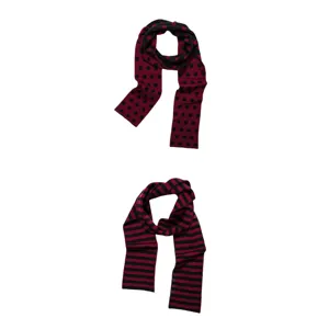 Knitted Scarf For Women And Men Winter Warm Polka Dot Stripe Pattern Soft Versatile Neck Warmer Fashion Accessories