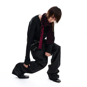 Korean style versatile slim polka dot scarf autumn winter fashion warm knit neck warmer