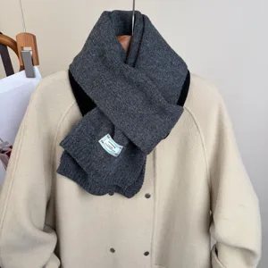 Sciarpa in maglia tinta unita donna uomo autunno inverno caldo minimalista morbido regalo