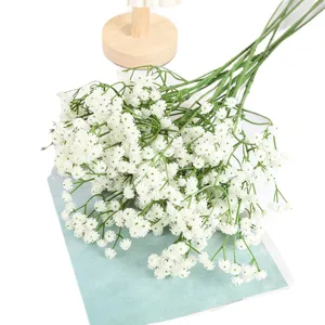 Artificial baby's breath flowers bouquet fake plants wedding home decor floral white