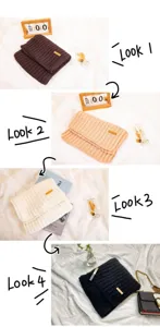 Detailed view of cozy thick knitted scarf, soft wool texture, warm winter accessory for couples.