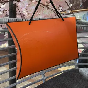 Scatola regalo cuscino arancione confezione di lusso sacchetto di carta per sciarpa accessorio