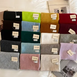 Winter Verdikte Warme Gebreide Sjaal Vrouwen Koreaanse Stijl Zachte Alpacabont Halsdoek Casual Mode Sjaal