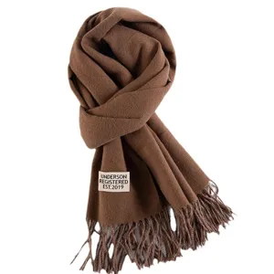 Thickened imitation cashmere scarf for women winter warm solid color versatile shawl