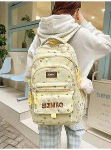 Zaino per studenti stampato carino grande capacità borsa scolastica leggera casual