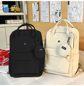 Lässiger Studenten Rucksack mit Münzfach, robuster Alltags Schulranzen für Pendler.