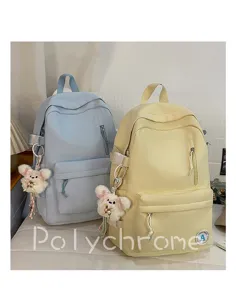 Korean style candy color school backpack for students, lightweight cute daily casual daypack