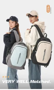 Lightweight casual backpack for daily commute, school, and travel with spacious storage.