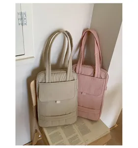 Borsa tote per laptop minimalista da lavoro, borsa da giorno leggera con piu scomparti.