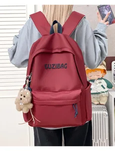 Japanese style ins embroidery casual school backpack for women and teenage students